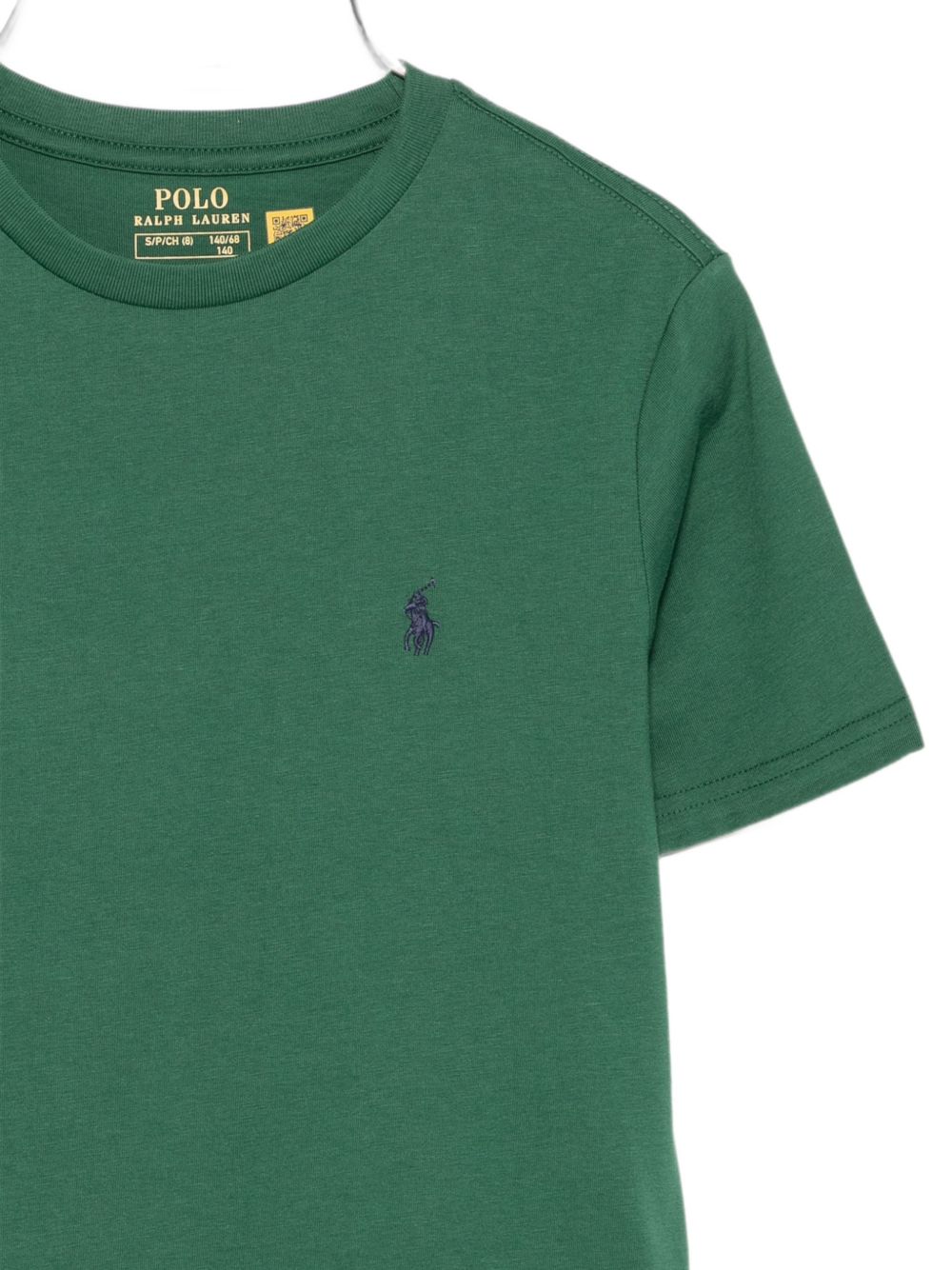POLO RALPH LAUREN T-shirt verde a maniche corte con logo sul petto 