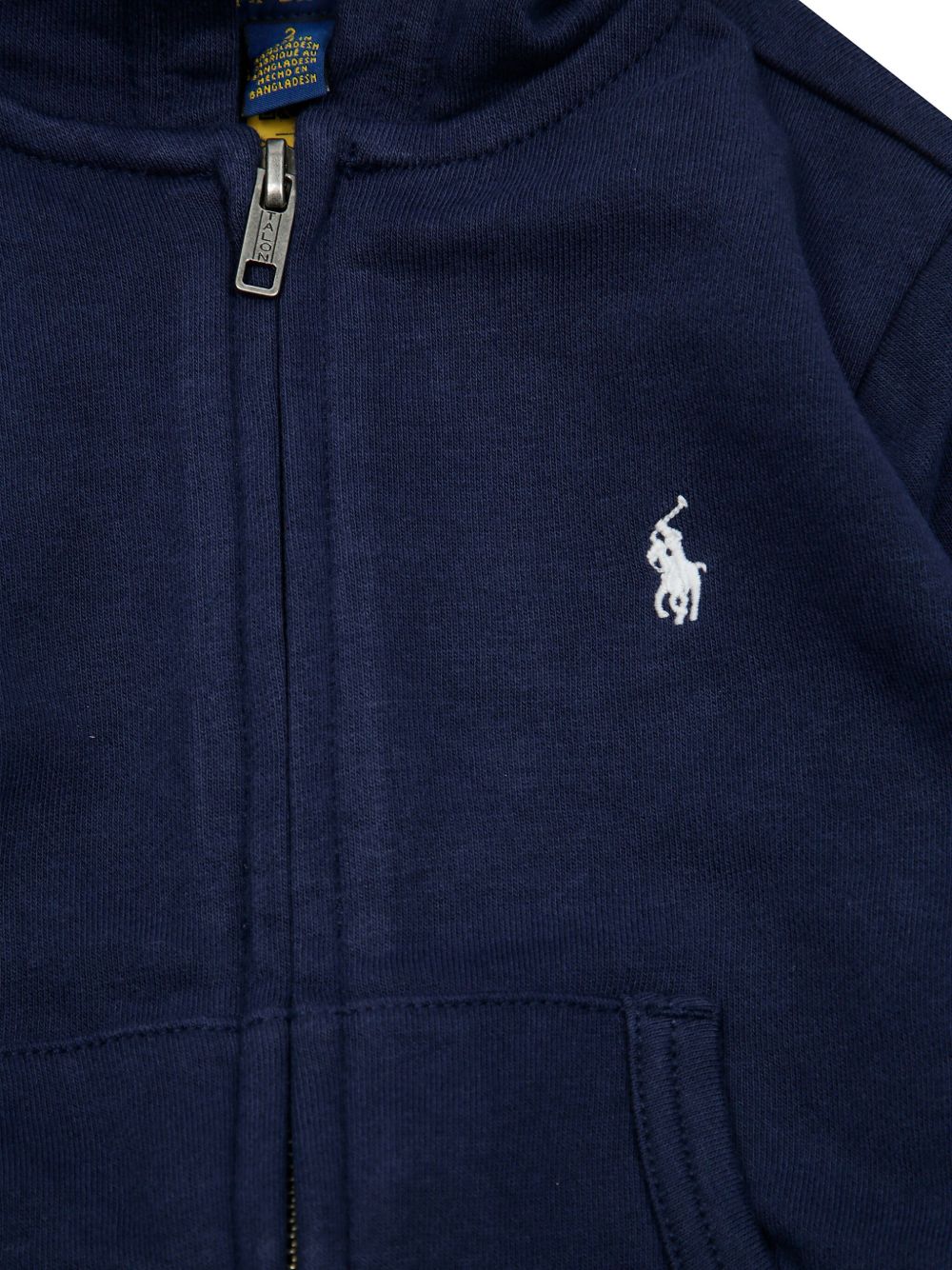 POLO RALPH LAUREN Felpa blu con cappuccio e zip 