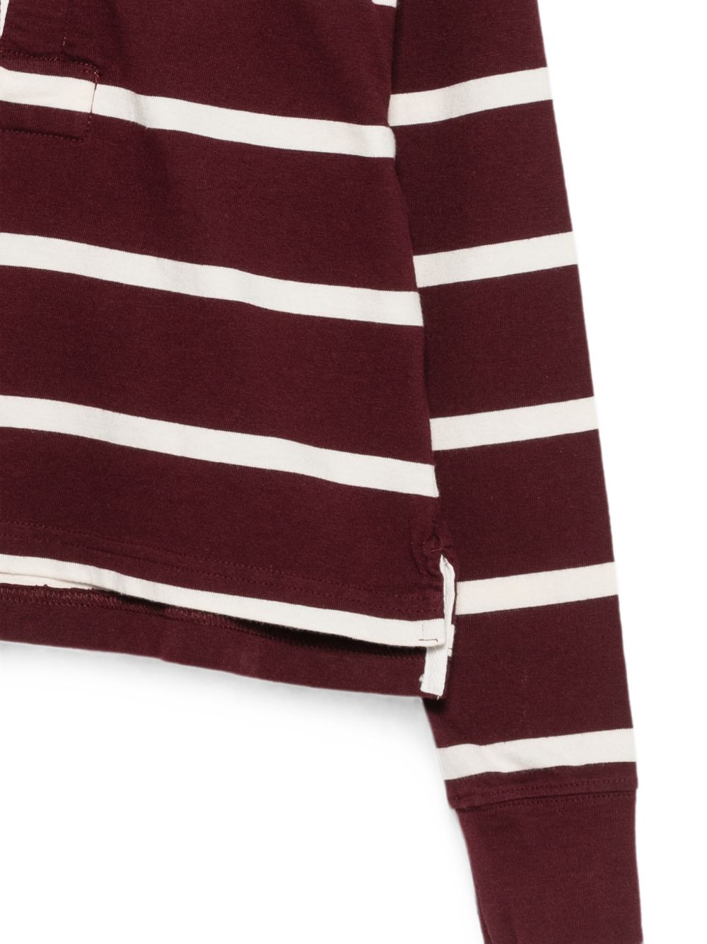 POLO RALPH LAUREN Polo bordeaux in cotone a righe 