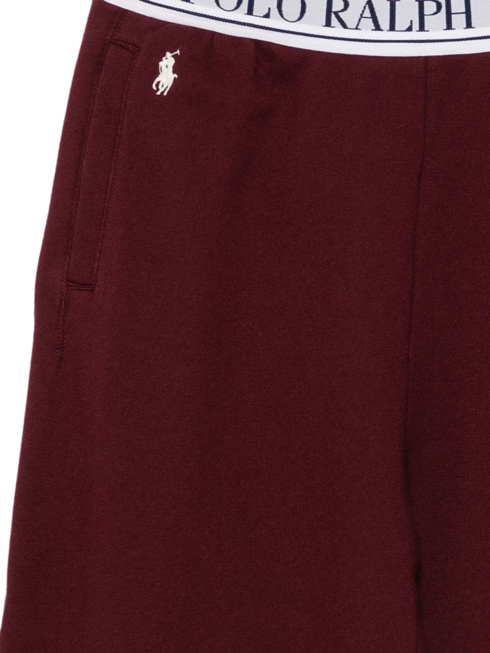 POLO RALPH LAUREN Pantaloni sportivi rosso bordeaux  in cotone con elastico 