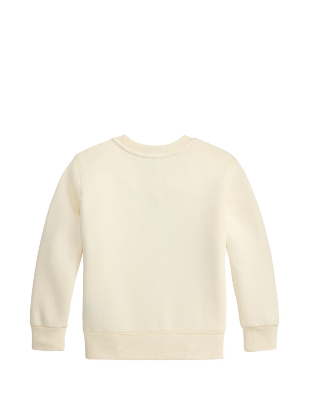 POLO RALPH LAUREN Felpa Polo Bear girocollo color crema in cotone 