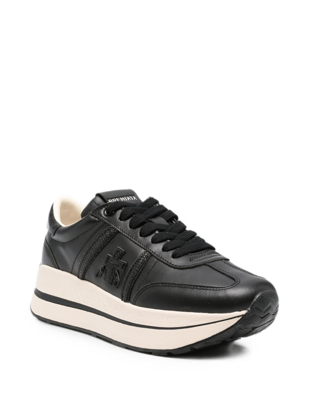 PREMIATA Sneakers Bethcoin basse in pelle nera 