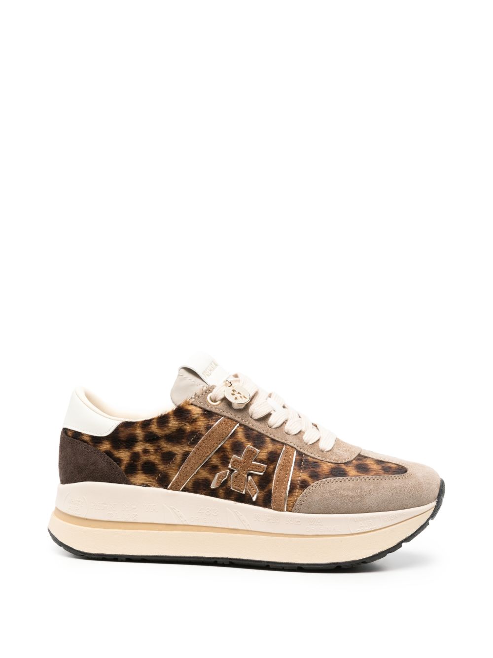 PREMIATA Sneakers Bethcoin con texture animalier e doppia suola 