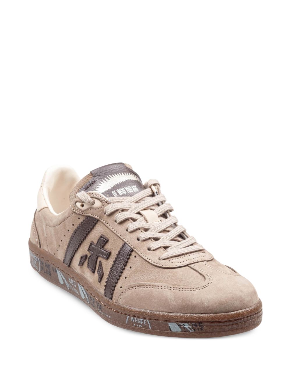 PREMIATA Sneakers basse Bonnie in pelle beige scuro 