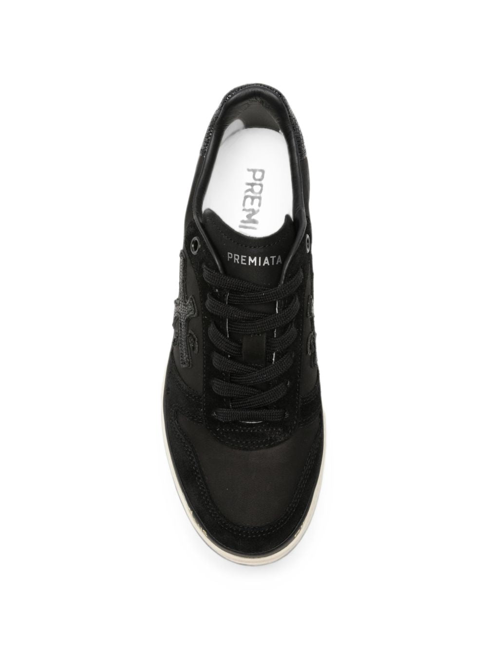 PREMIATA Sneakers MICOL in pelle nera con doppia suola 