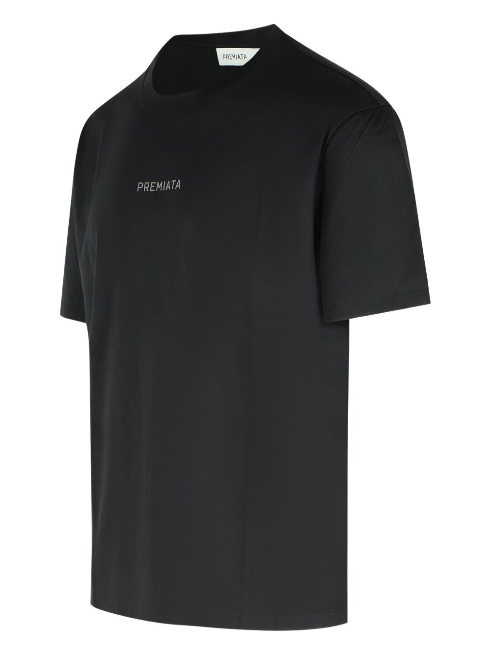 PREMIATA T-shirt nera a maniche corte in cotone con logo 