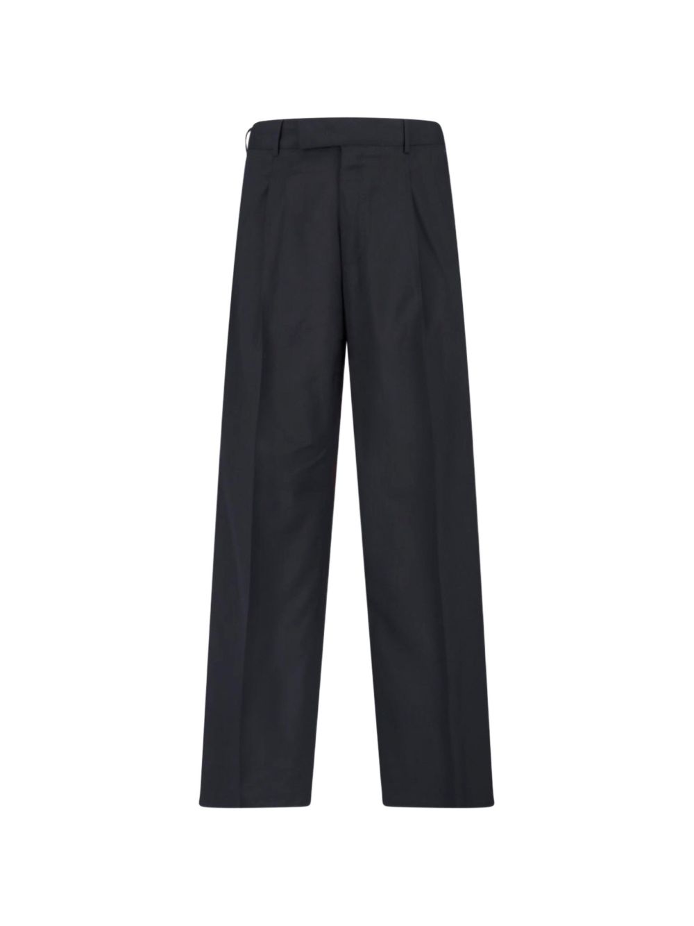 PT TORINO Pantalone casual elegante nero in misto cotone e lana 