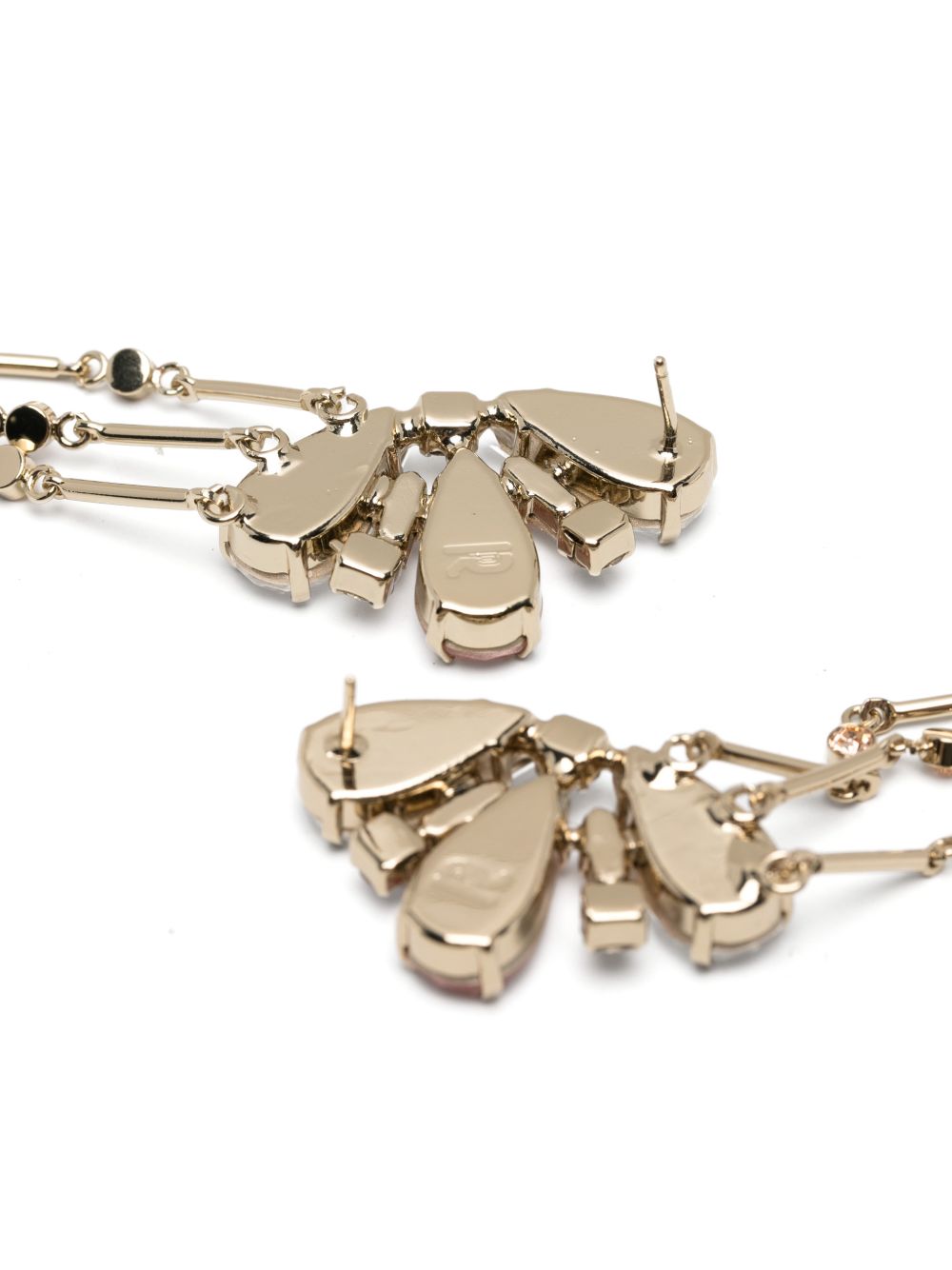 RABANNE Rabanne Orecchini Strass Oro Chiaro e Rosa 