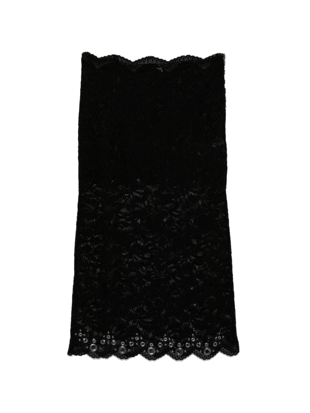 RABANNE Gonna in Pizzo nera 