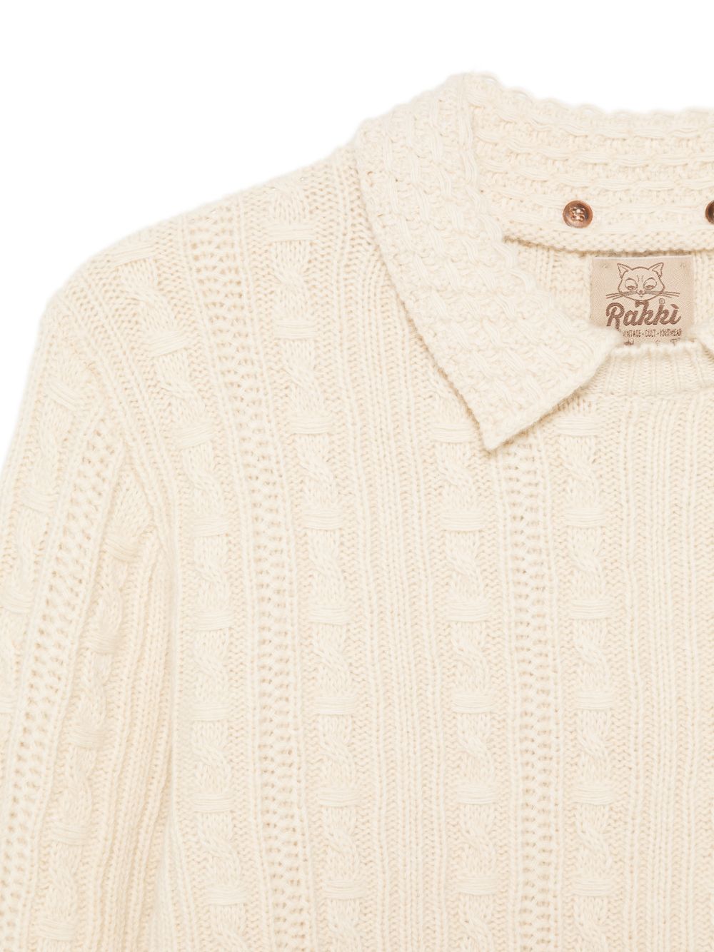 RAKKI Maglia Cat in lana con texture a maglia intrecciata 