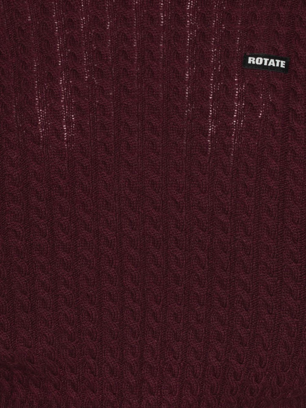 ROTATE Maglione bordeaux con lavorazione a trecce 