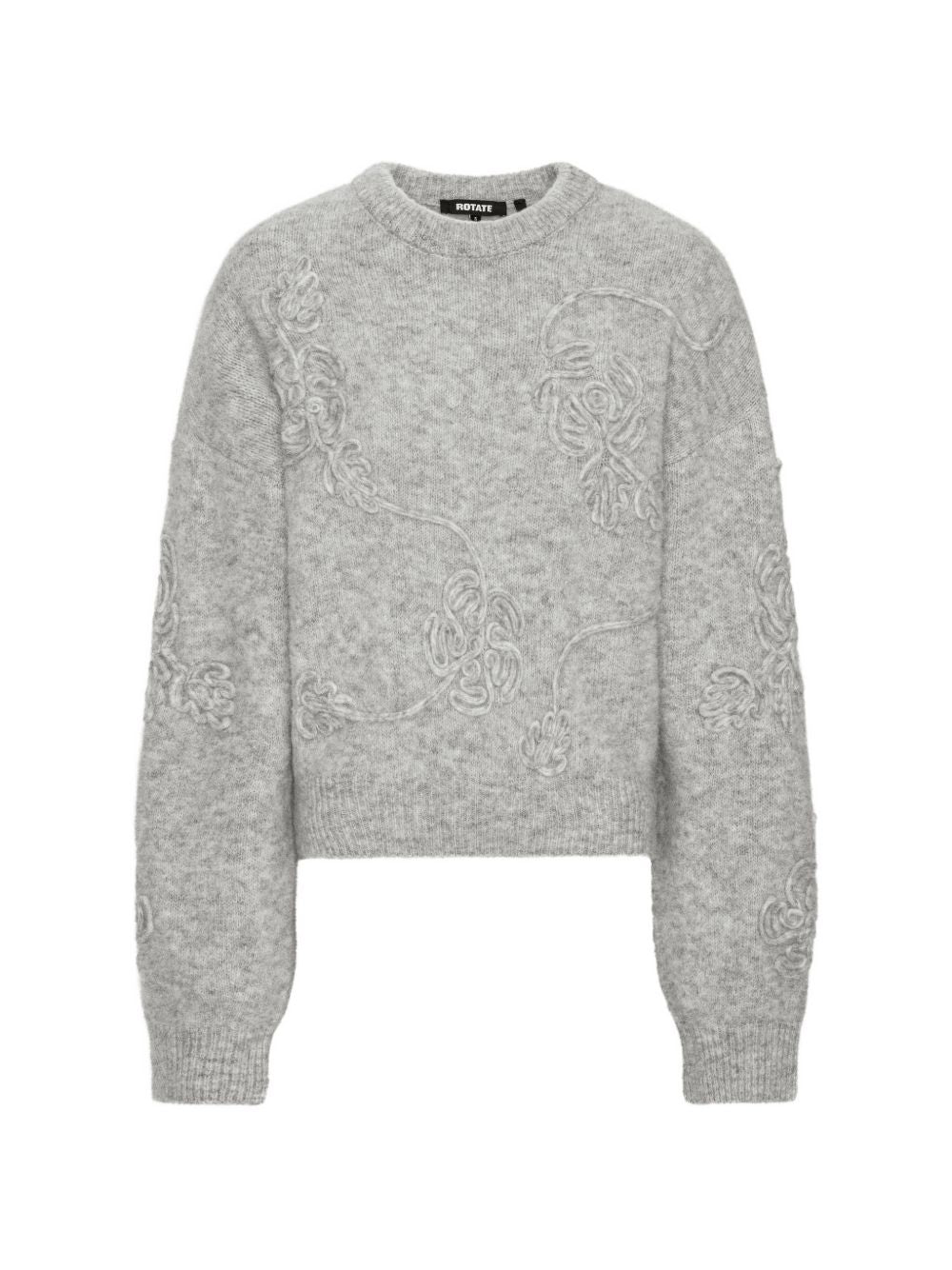 ROTATE Maglia in lana con maniche lunghe e dettaglio elegante 