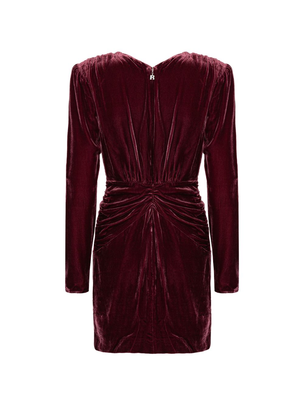 ROTATE Abito elegante rosso in velluto con scollo a V 