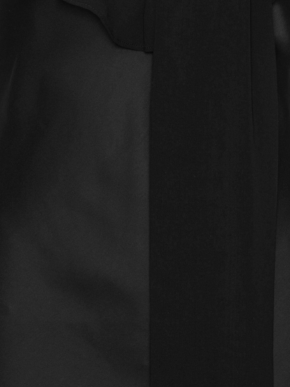 ROTATE Abito lungo V-neck in seta nero 