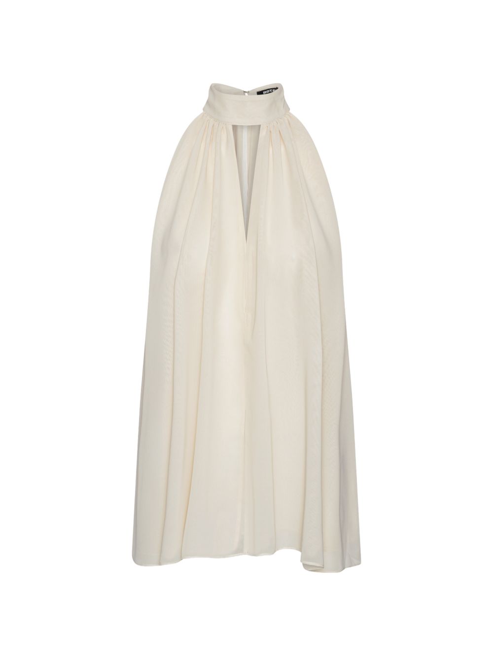 ROTATE Top panna con scollo halter e dettaglio cut-out 