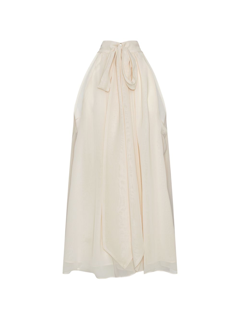 ROTATE Top panna con scollo halter e dettaglio cut-out 