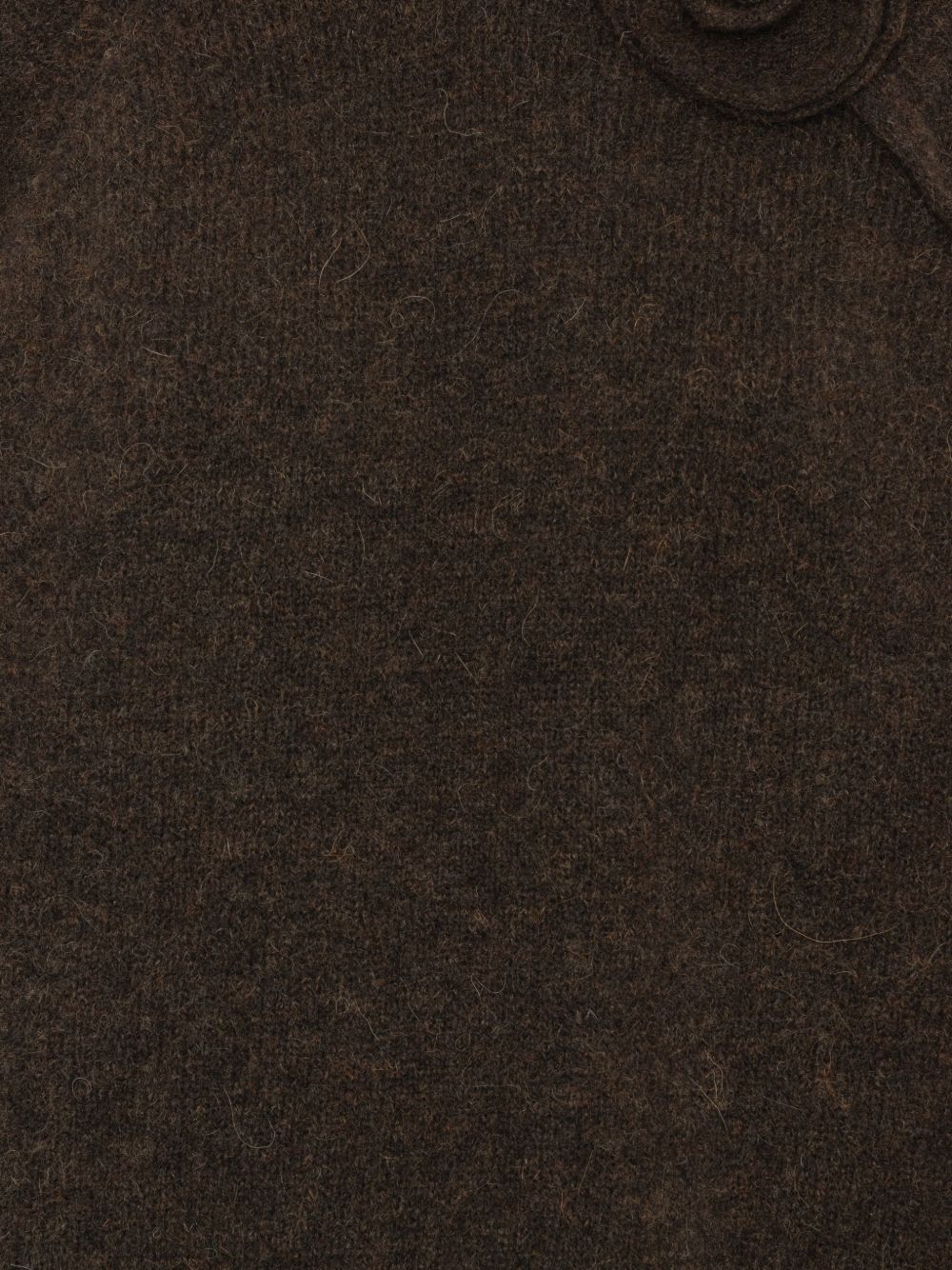 ROTATE Maglione Andie marrone in alpaca con motivo floreale 