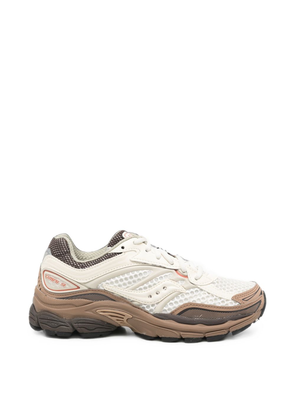 SAUCONY Sneaker Progrid Omni con dettagli marroni<BR/> 
