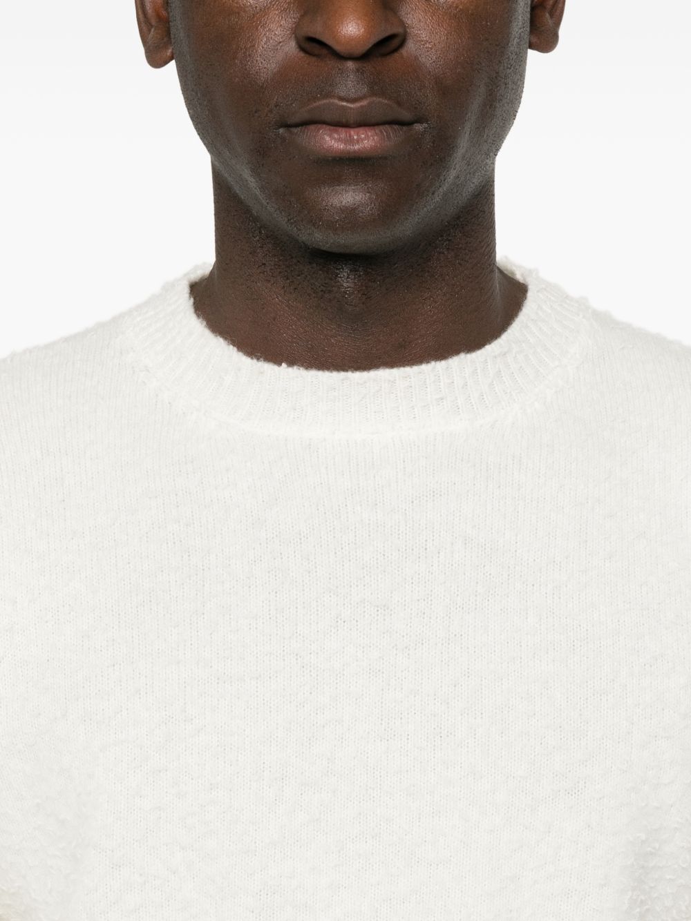SCAGLIONE Maglia color avorio in lana 