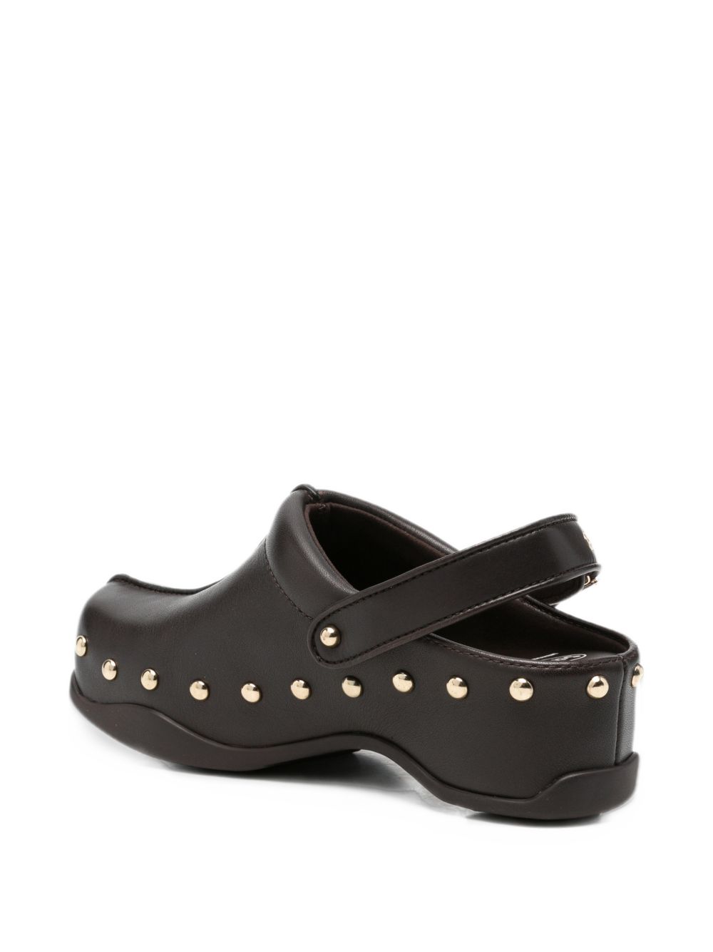 SCHOLL Zoccoli Phoebe in pelle moro con borchie 