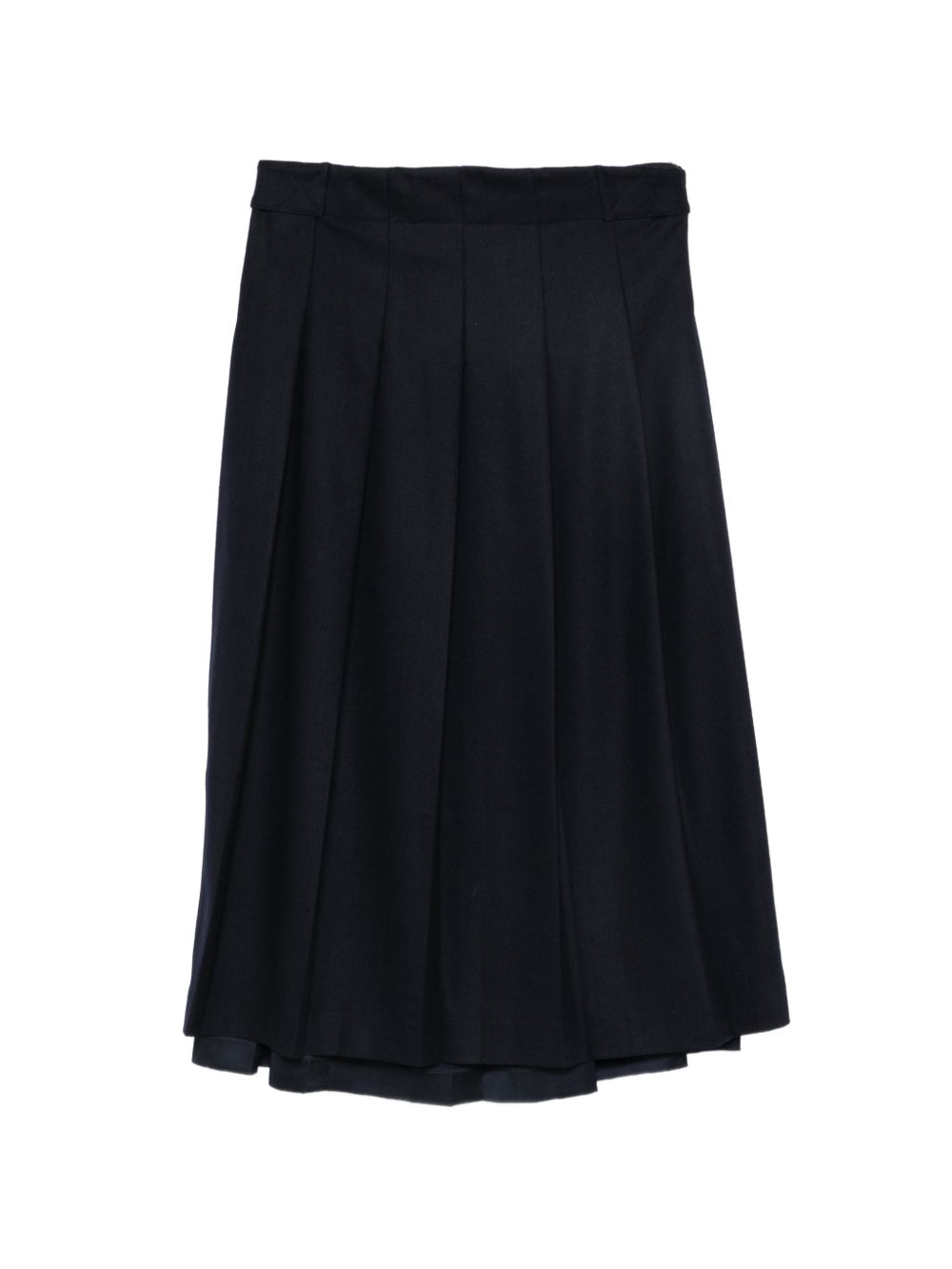 SEMICOUTURE Gonna midi blu plissettata 
