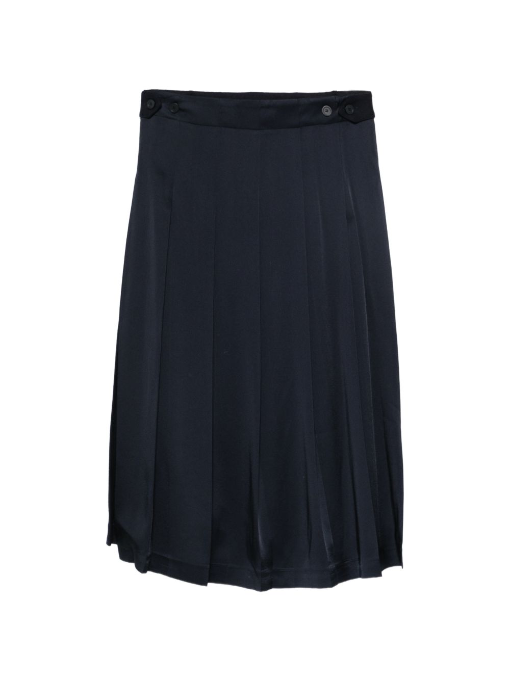 SEMICOUTURE Gonna midi blu plissettata 