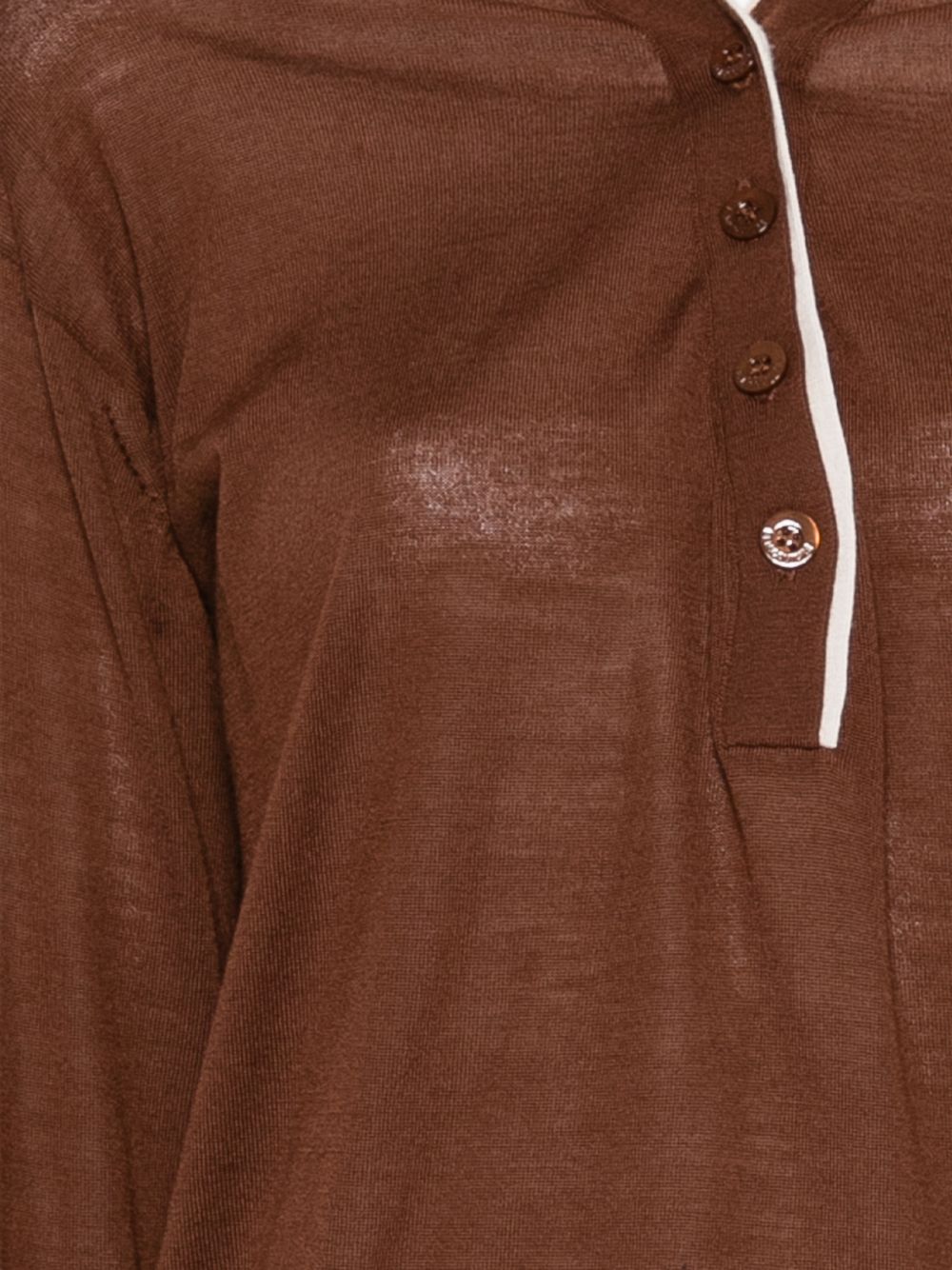 SEMICOUTURE Maglia Samara marrone in lana vergine 