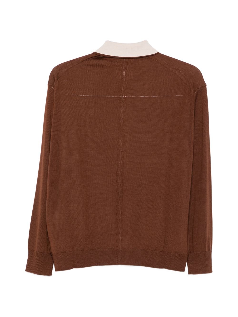 SEMICOUTURE Polo Cassie color avorio e marrone 
