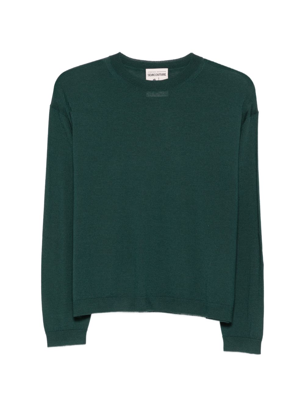 SEMICOUTURE Maglia Haley verde petrolio in lana 