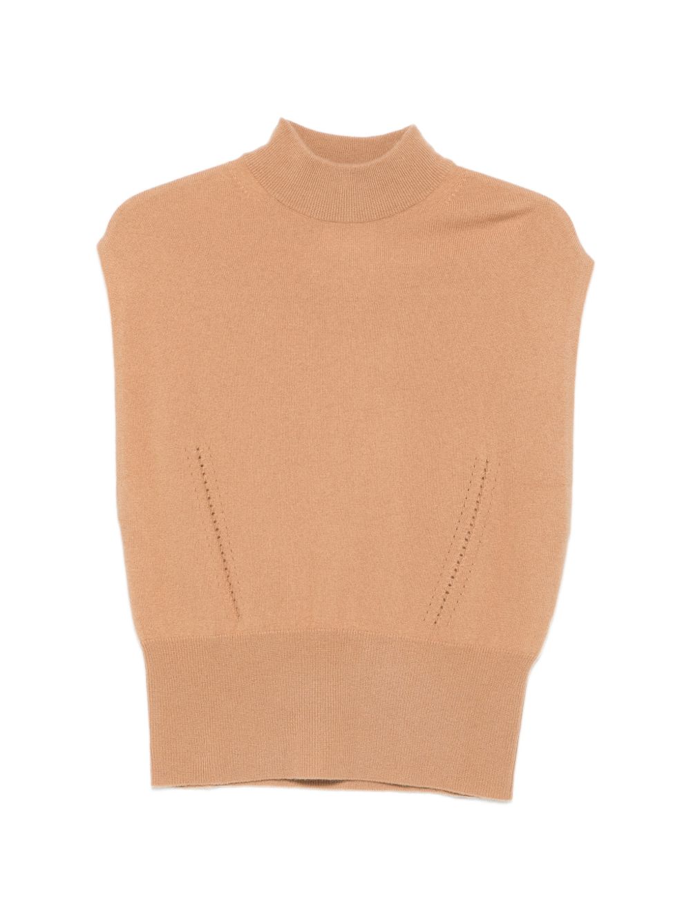 SEMICOUTURE Gilet ANGELICA in lana e cashmere con collo alto 