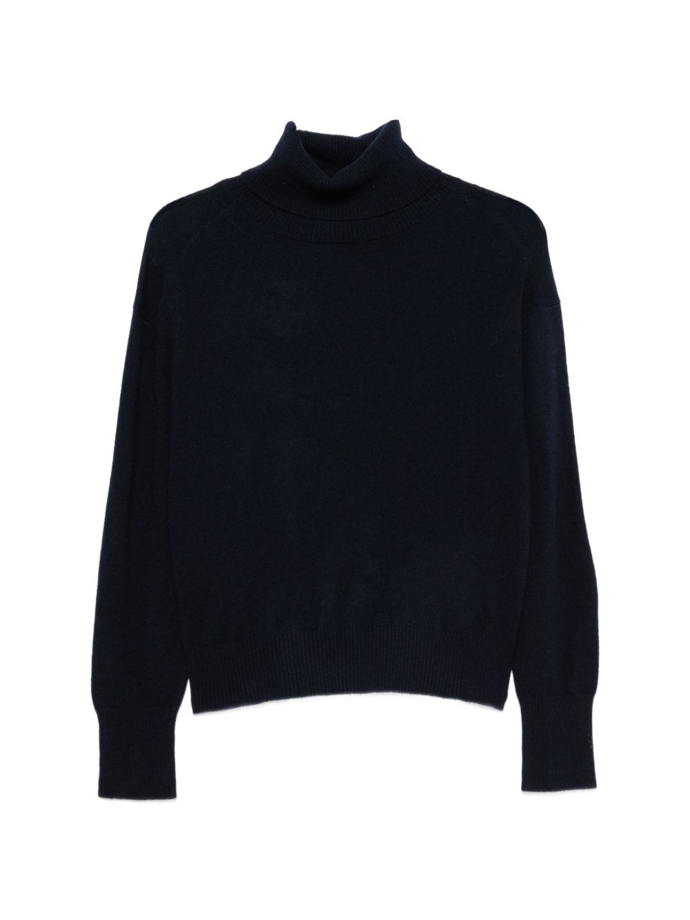 SEMICOUTURE Maglia DALIA blu in cashmere con collo alto 