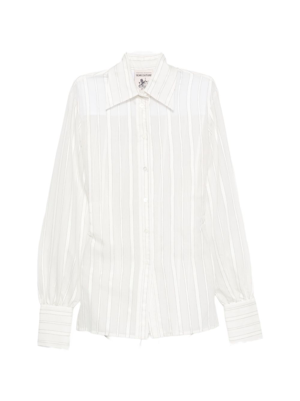 SEMICOUTURE Camicia bianca con maniche a sbuffo 