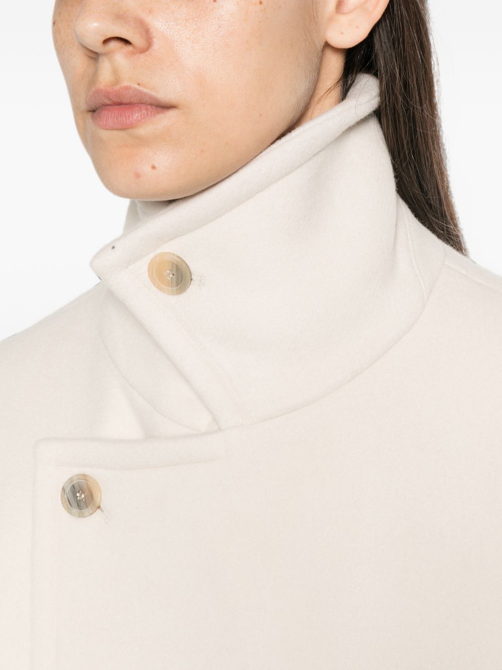 SEMICOUTURE Cappotto Oversize in Lana Beige 
