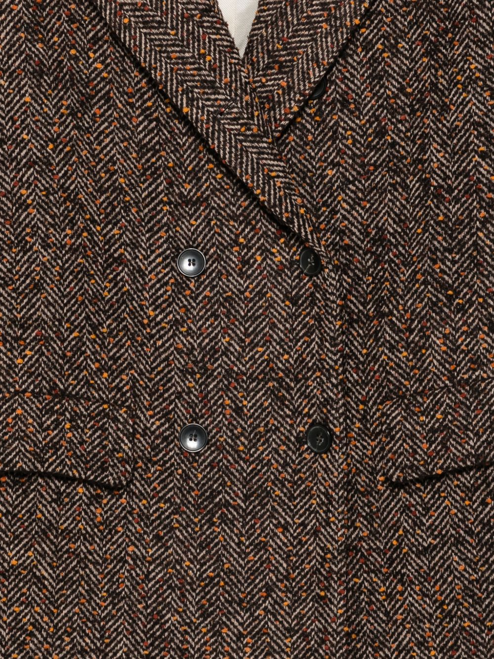 SEVENTY Cappotto lungo marrone doppiopetto 