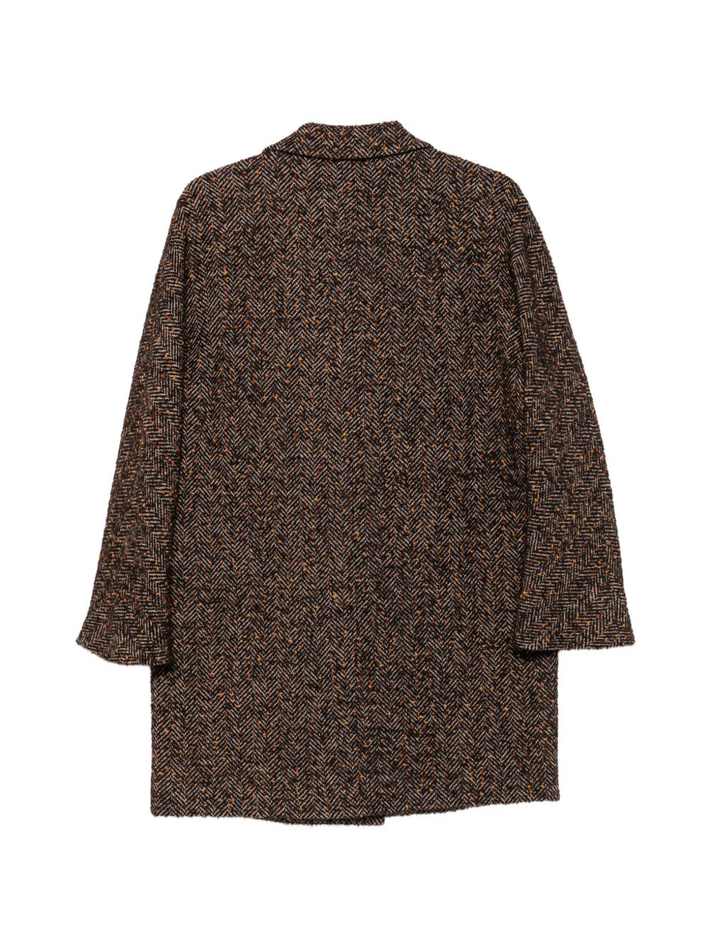 SEVENTY Cappotto lungo marrone doppiopetto 