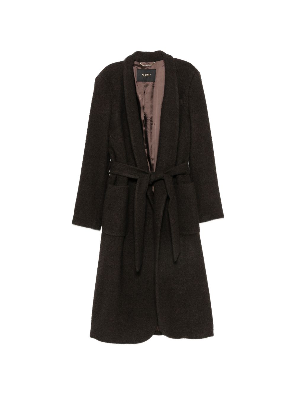 SEVENTY Cappotto Marrone con cintura 