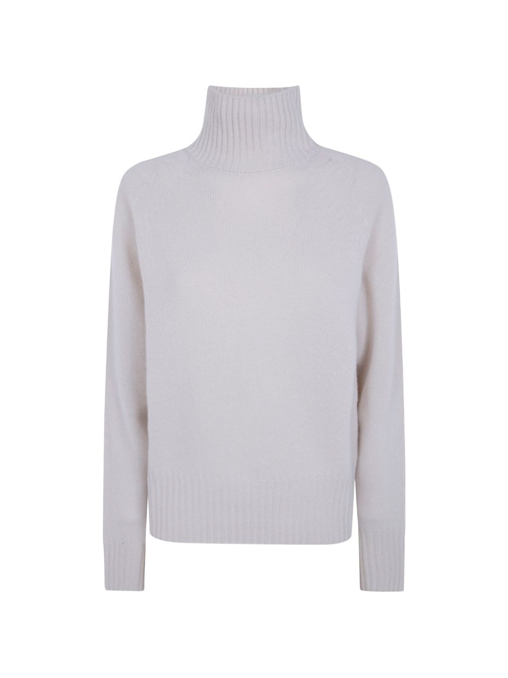 SEVENTY Maglia bianco ghiaccio a collo alto in cashmere 