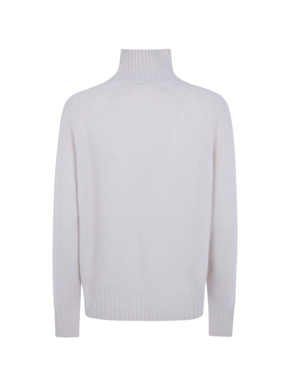 SEVENTY Maglia bianco ghiaccio a collo alto in cashmere 