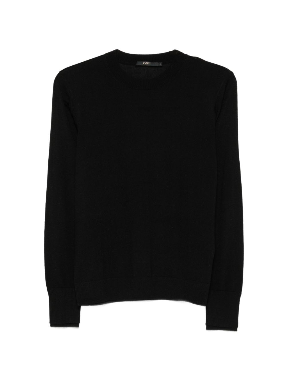 SEVENTY Maglia girocollo in cashmere nera 