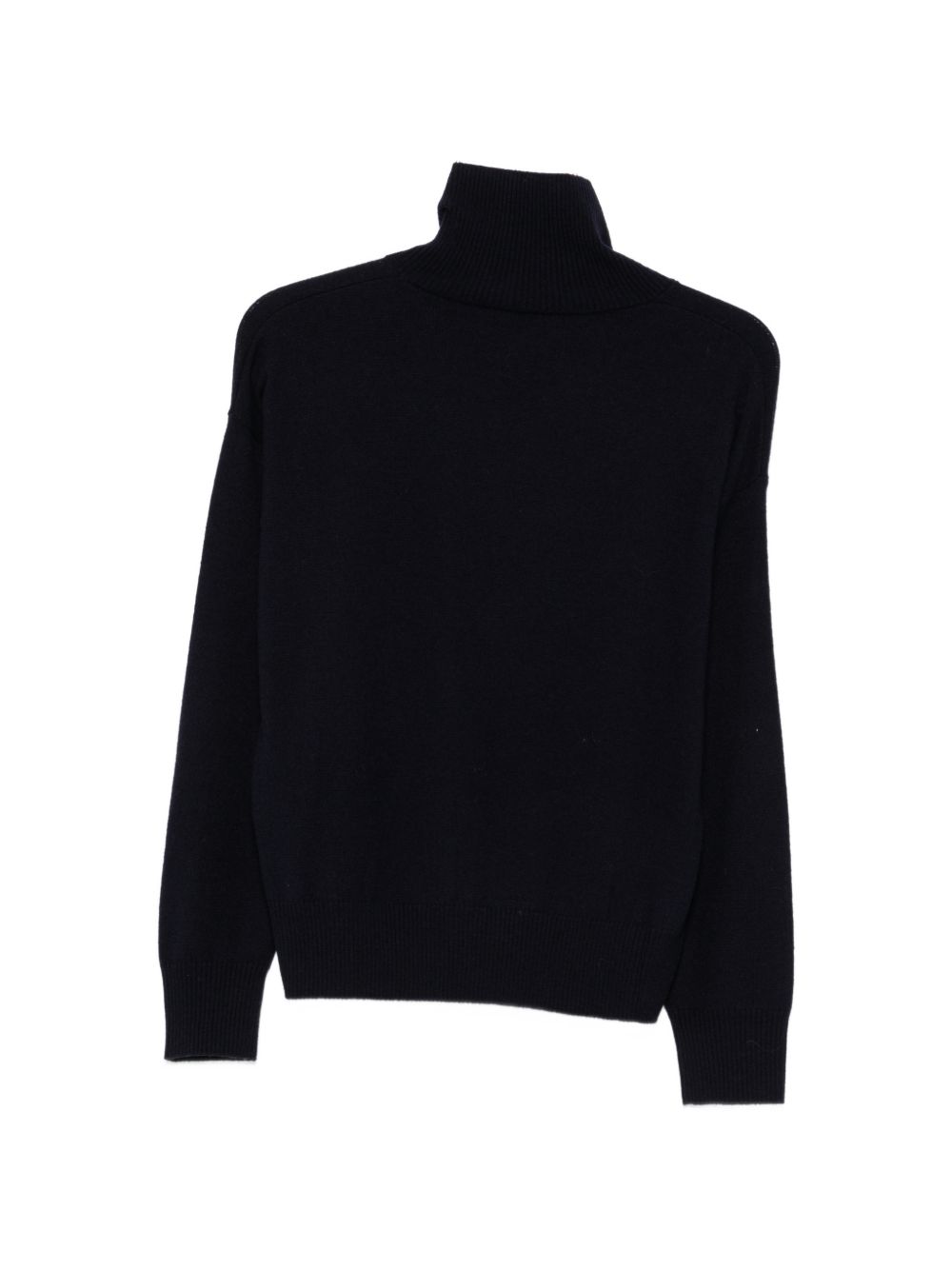 SEVENTY Maglia blu a collo alto con bottoni laterali 