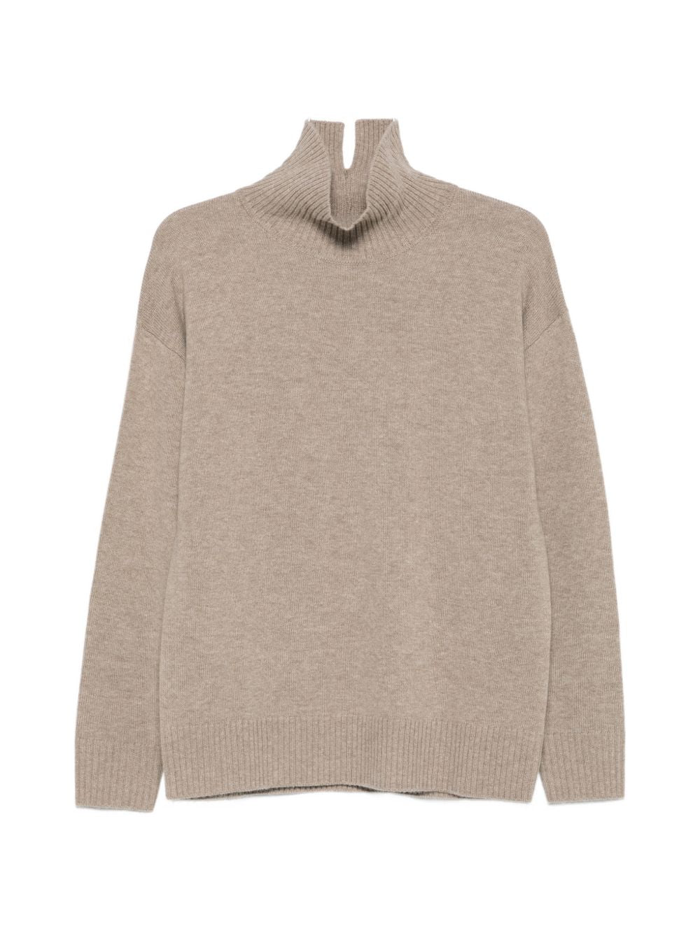 SEVENTY Maglia beige nocciola a collo alto 