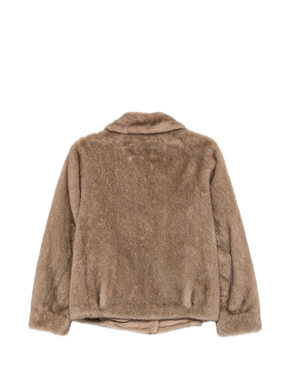 SEVENTY Giacca beige in ecopelliccia con tasche 