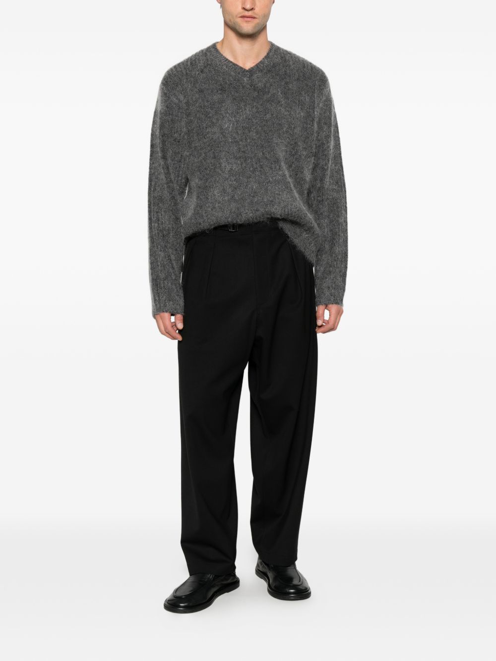 SEVEN GAUGE Pantaloni in lana neri 