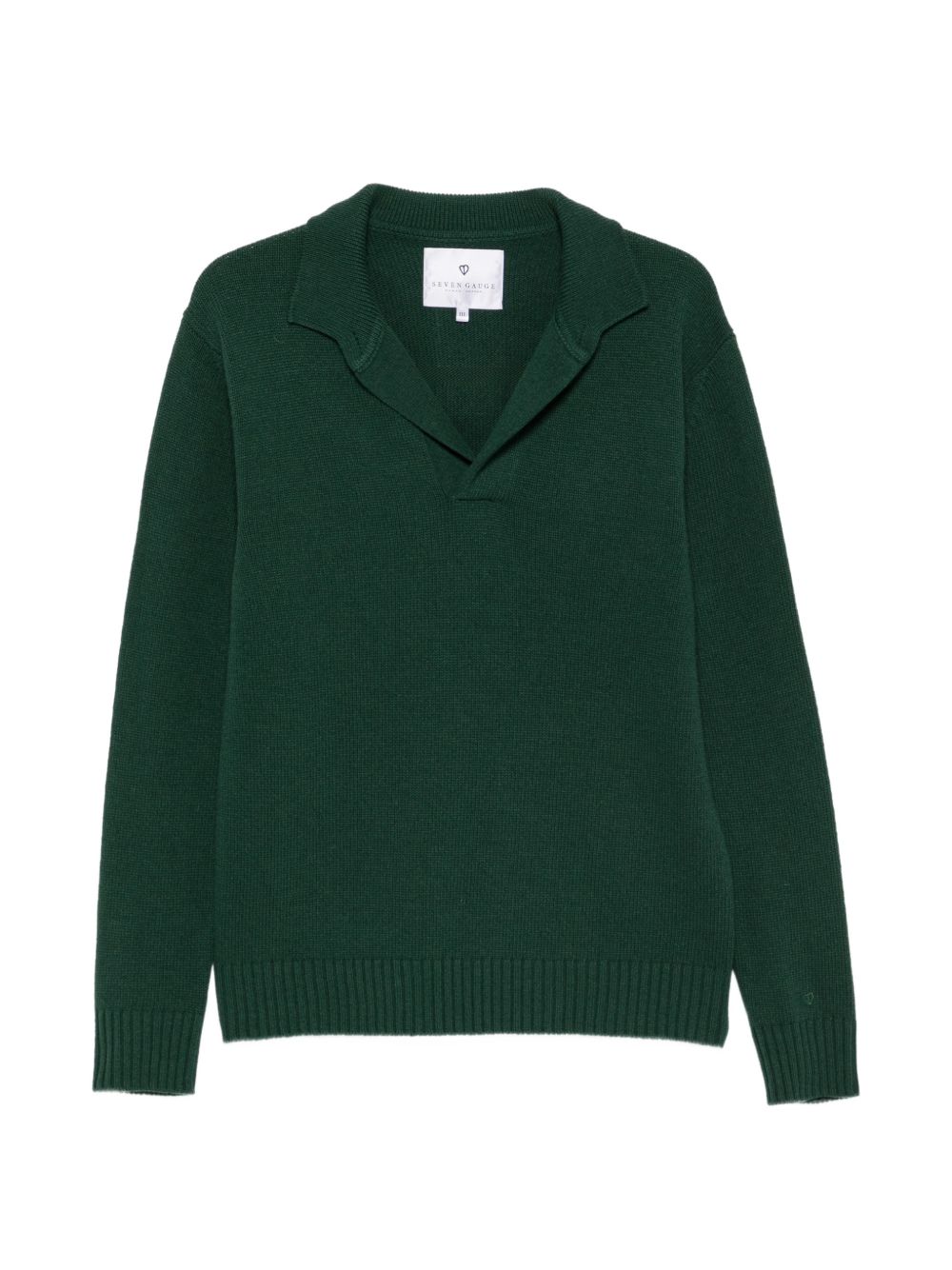SEVEN GAUGE Pullover verde bosco in lana 