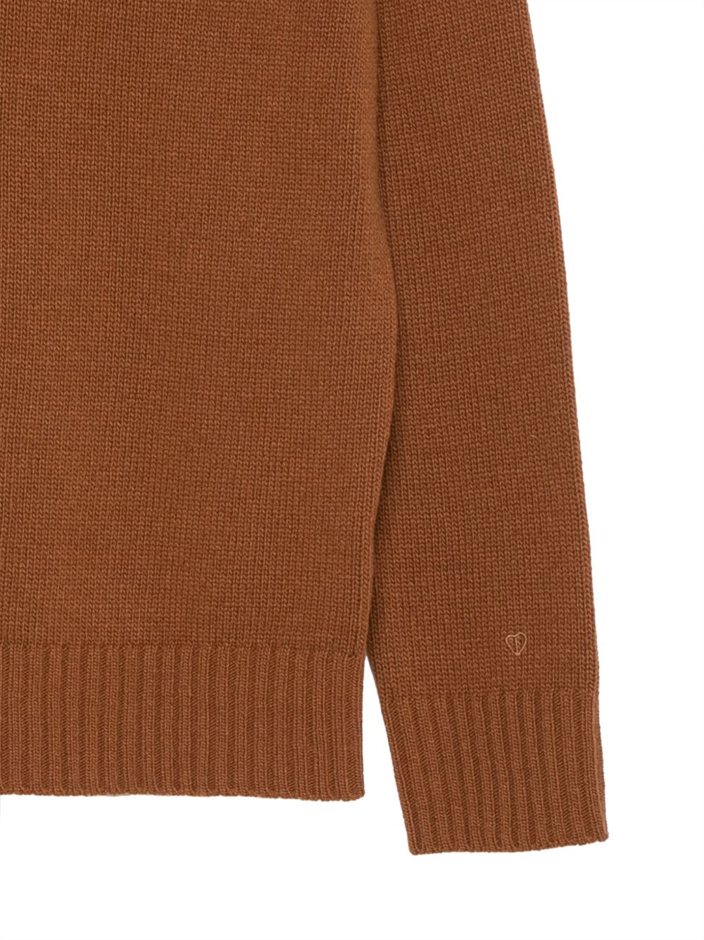 SEVEN GAUGE Maglia polo marrone in lana 