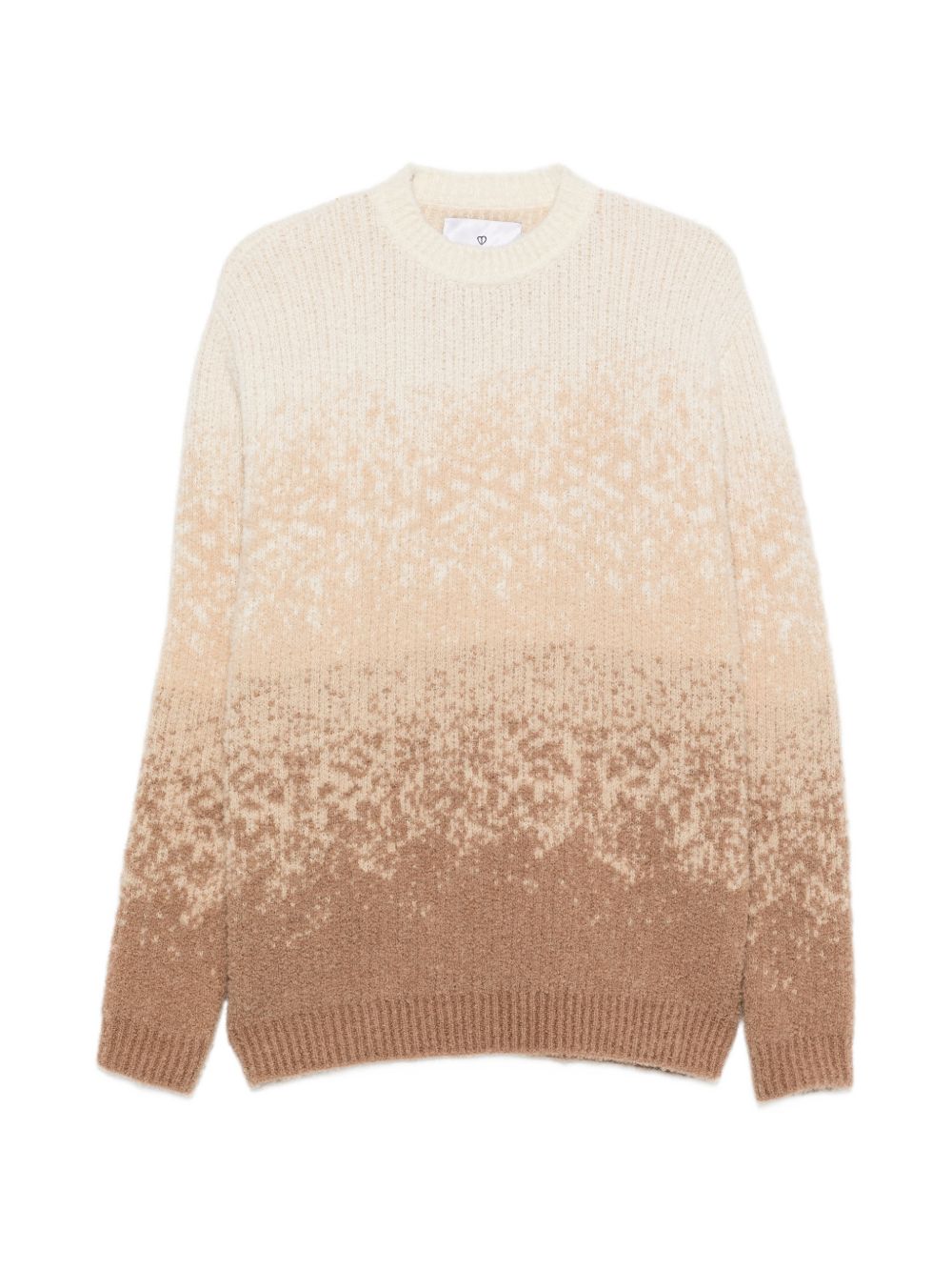SEVEN GAUGE Maglione girocollo con effetto degradè marrone 