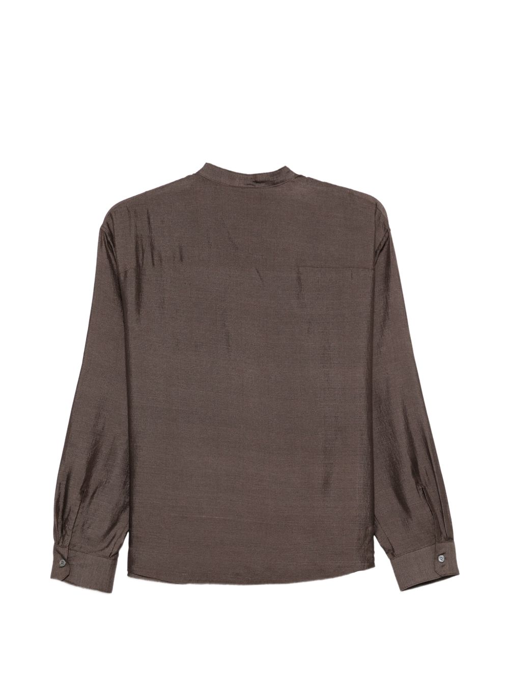 SOEUR Camicia Hampton in seta marrone scuro 
