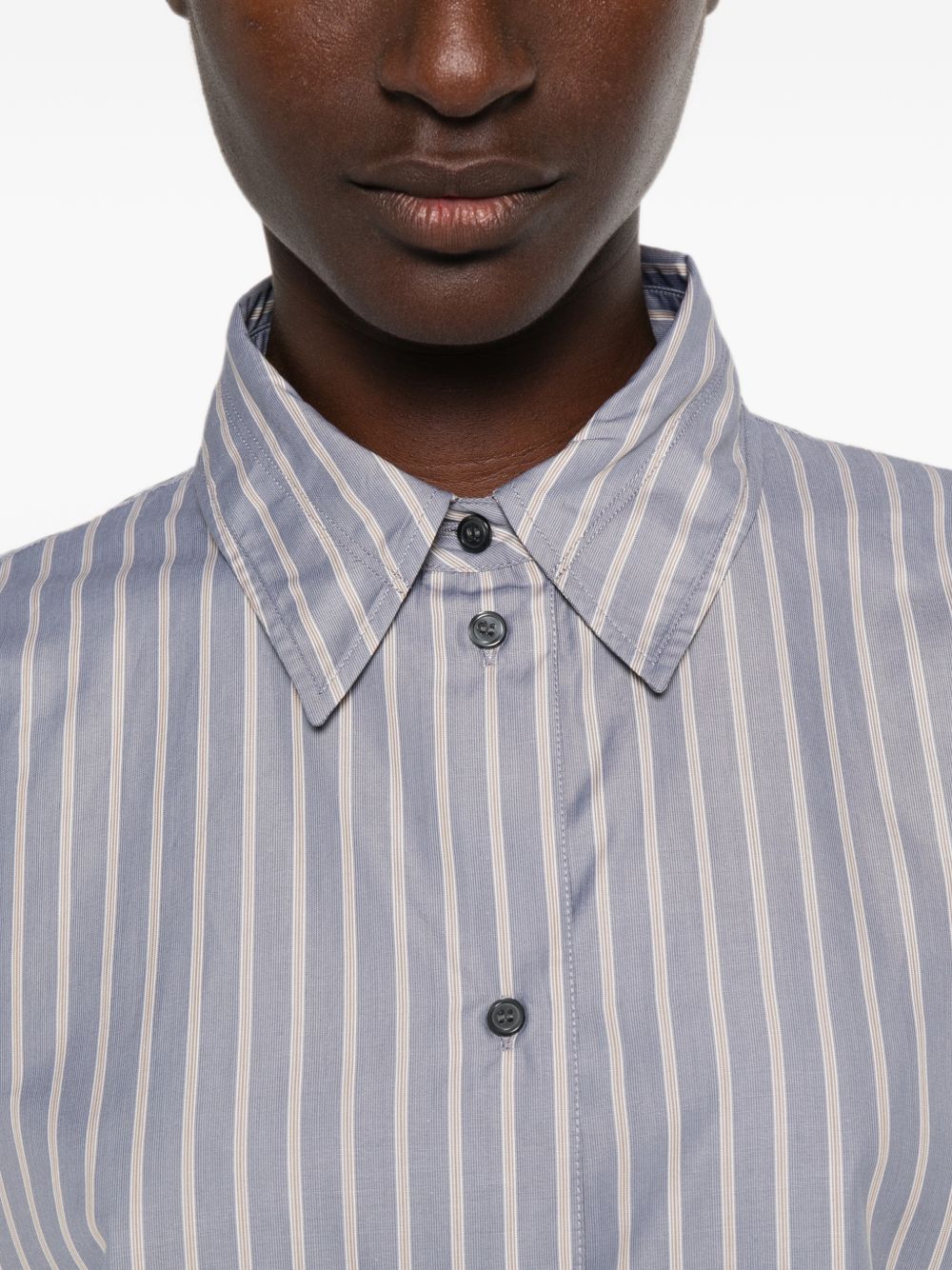 SOEUR Camicia Grenade a righe azzurro polvere in cotone 