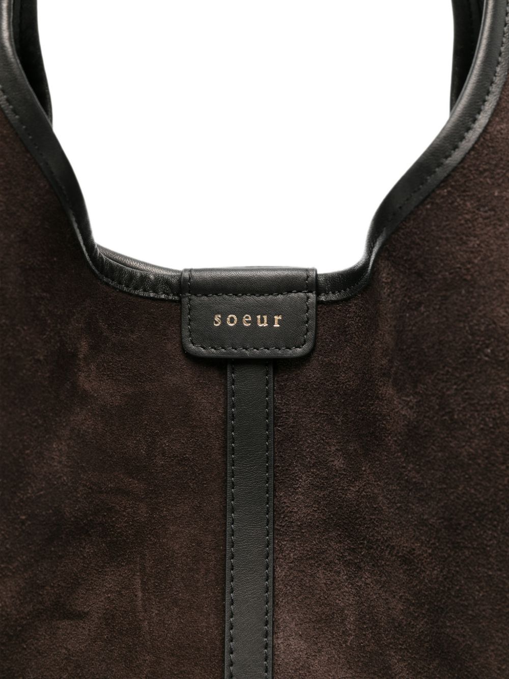 SOEUR Borsa Delice in suede marrone 