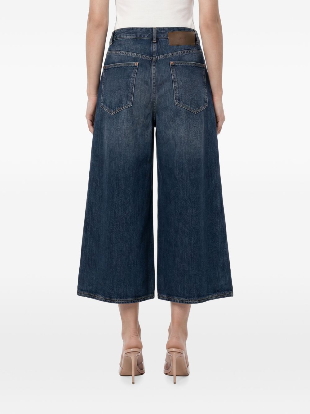 SOEUR Jeans Joyce wide leg blu con tasche 